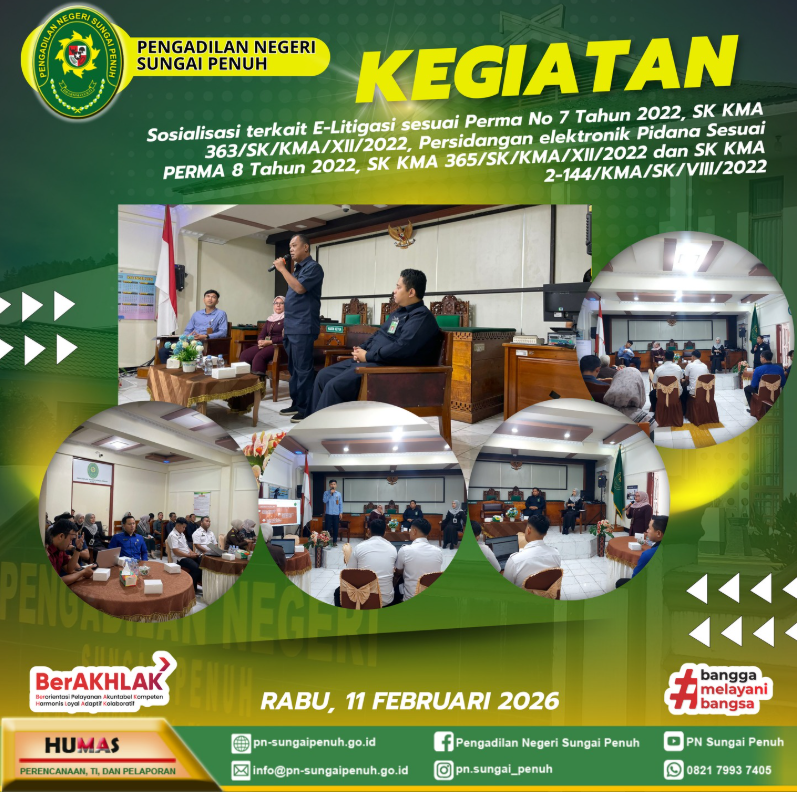 Sosialisasi e-Litigasi, Persidangan Elektronik Pidana, dan Pelayanan Informasi Publik di Pengadilan