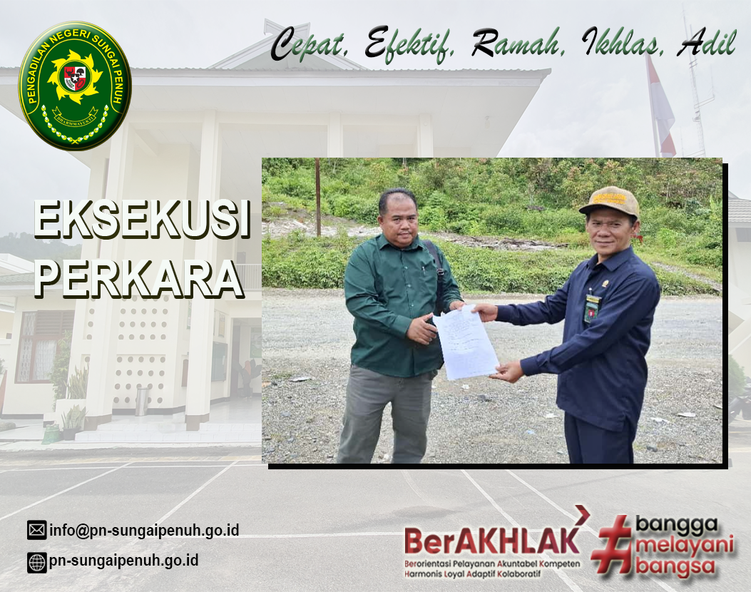 Pelaksanaan Eksekusi Perkara Perdata